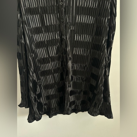 PRINCESS POLLY Black Textured Shirt Dress Avant Garde Fairy Goth Whimsigoth Sz 8 - Picture 10 of 14